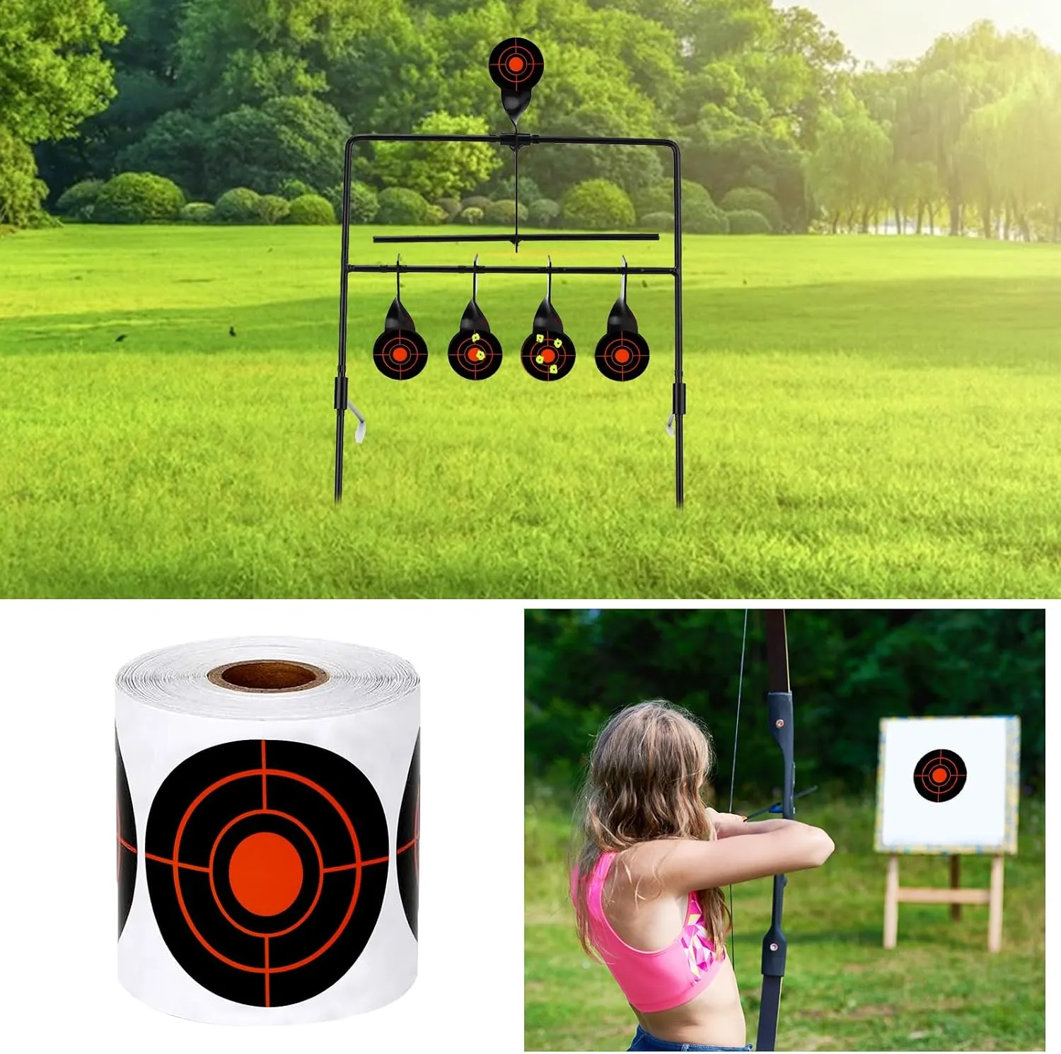Shooting Targets, 3" Splatter Targets Stickers Self Adhesive Target for Shooting Range Reactive Paper Target for Shootings Gun Target for Airsoft, Rifle, Pistol Shooting Practice