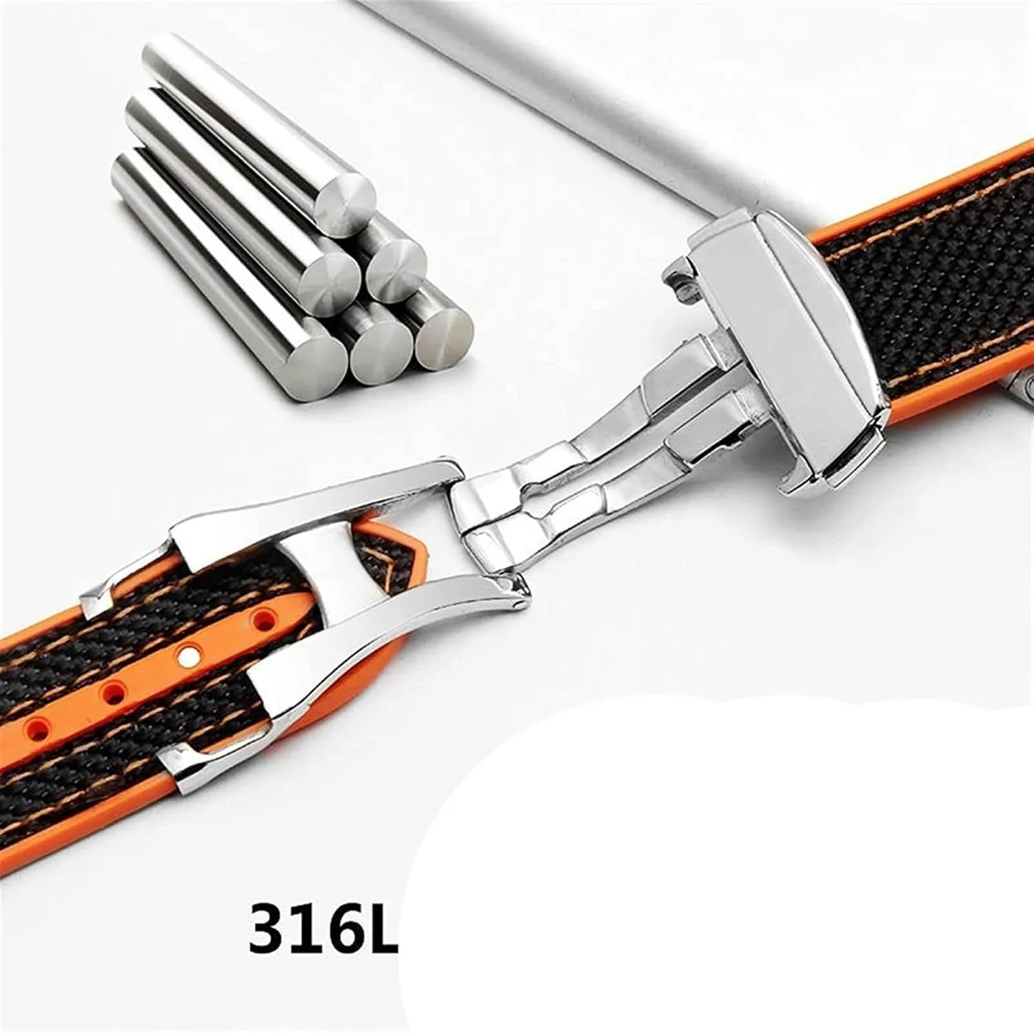 Silicone Nylon Strap Watch band For Omega 300 SEAMASTER 600 PLANET OCEAN Folding Buckle Bracelet Accessories