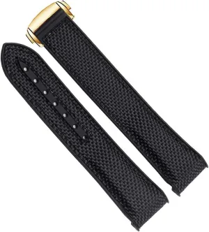 Silicone Nylon Strap Watch band For Omega 300 SEAMASTER 600 PLANET OCEAN Folding Buckle Bracelet Accessories