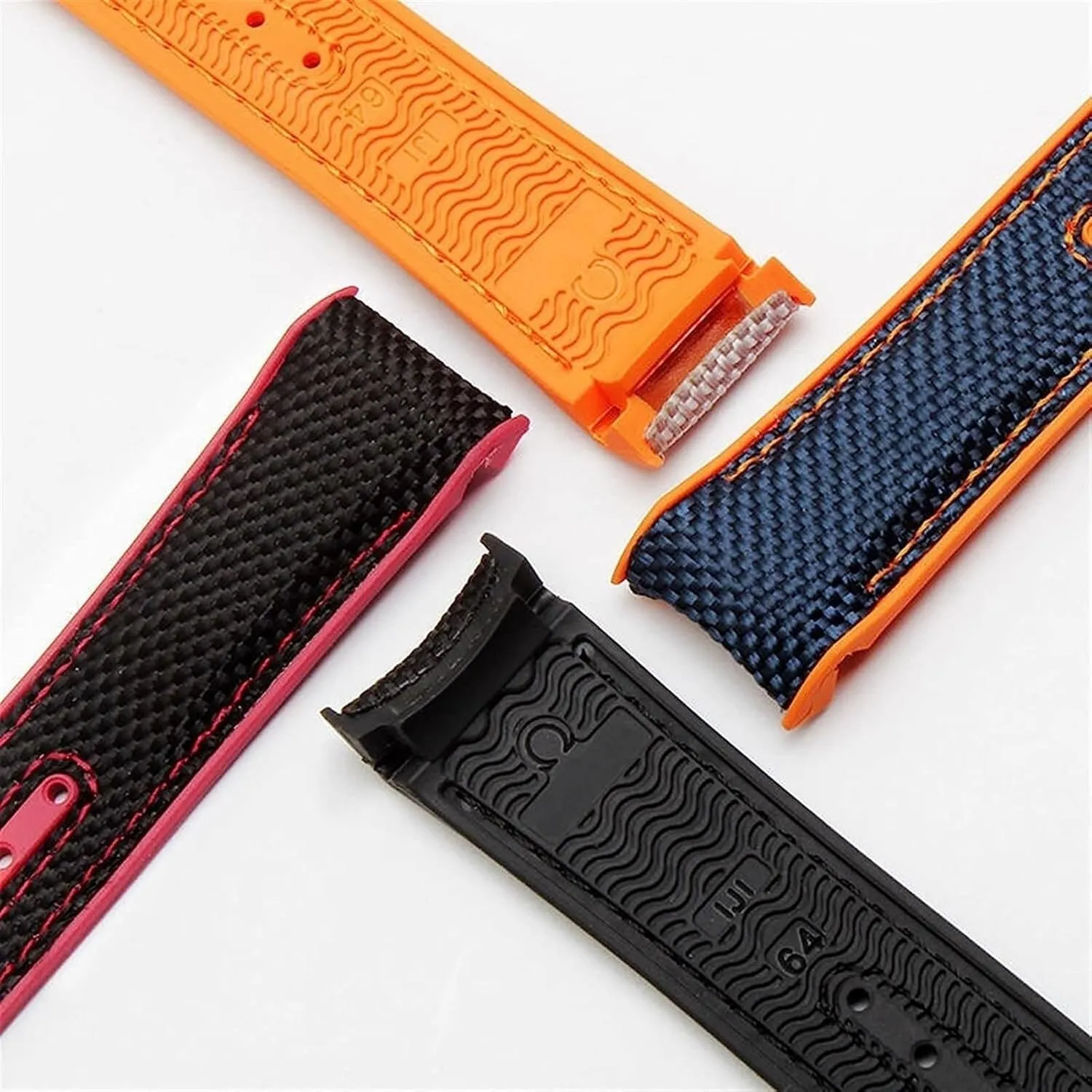 Silicone Nylon Strap Watch band For Omega 300 SEAMASTER 600 PLANET OCEAN Folding Buckle Bracelet Accessories