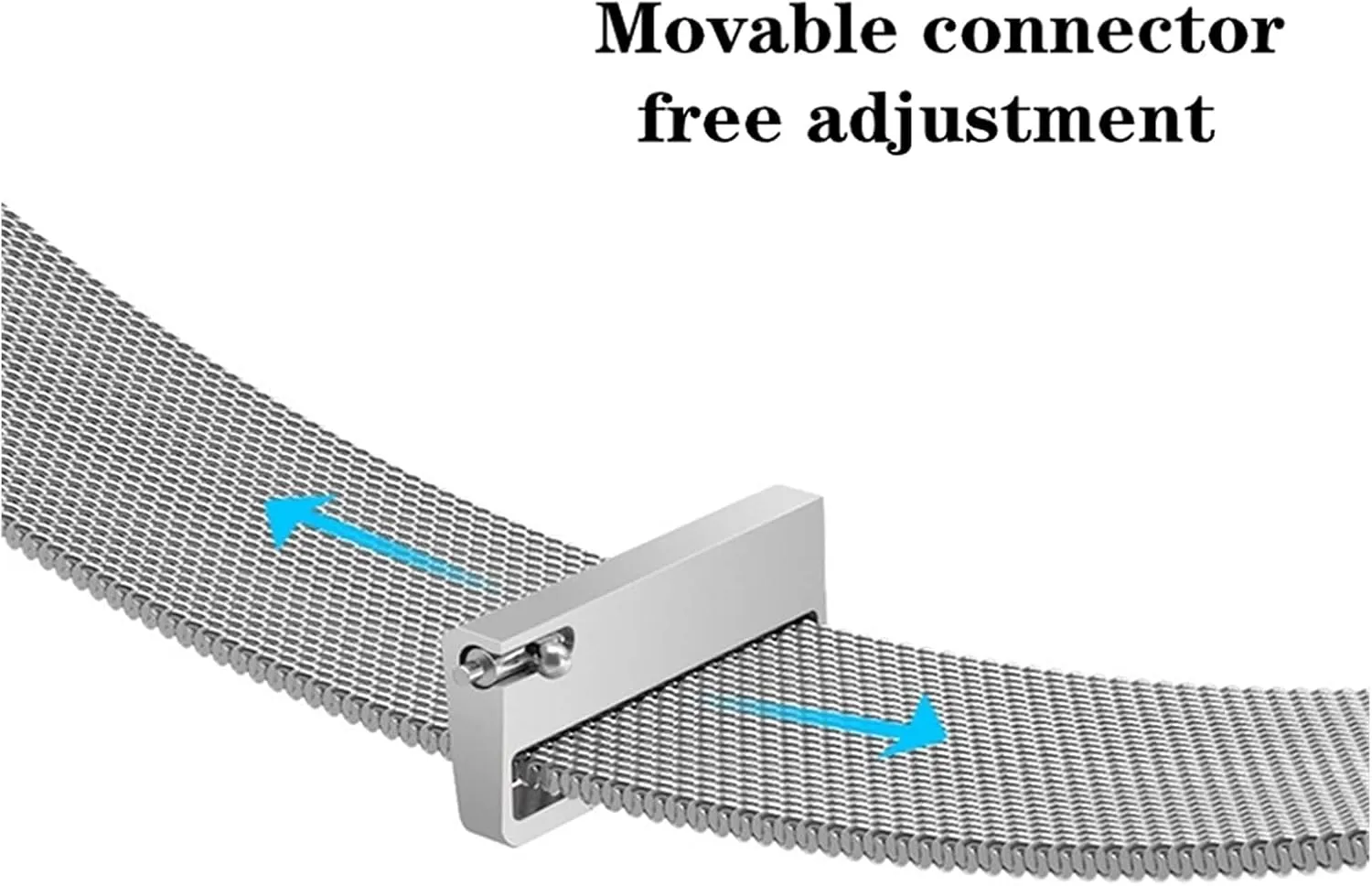 Silver Steel Strap Suitable for 20/22/24 mm Buckle Replacement Strap/20 mm/Silver