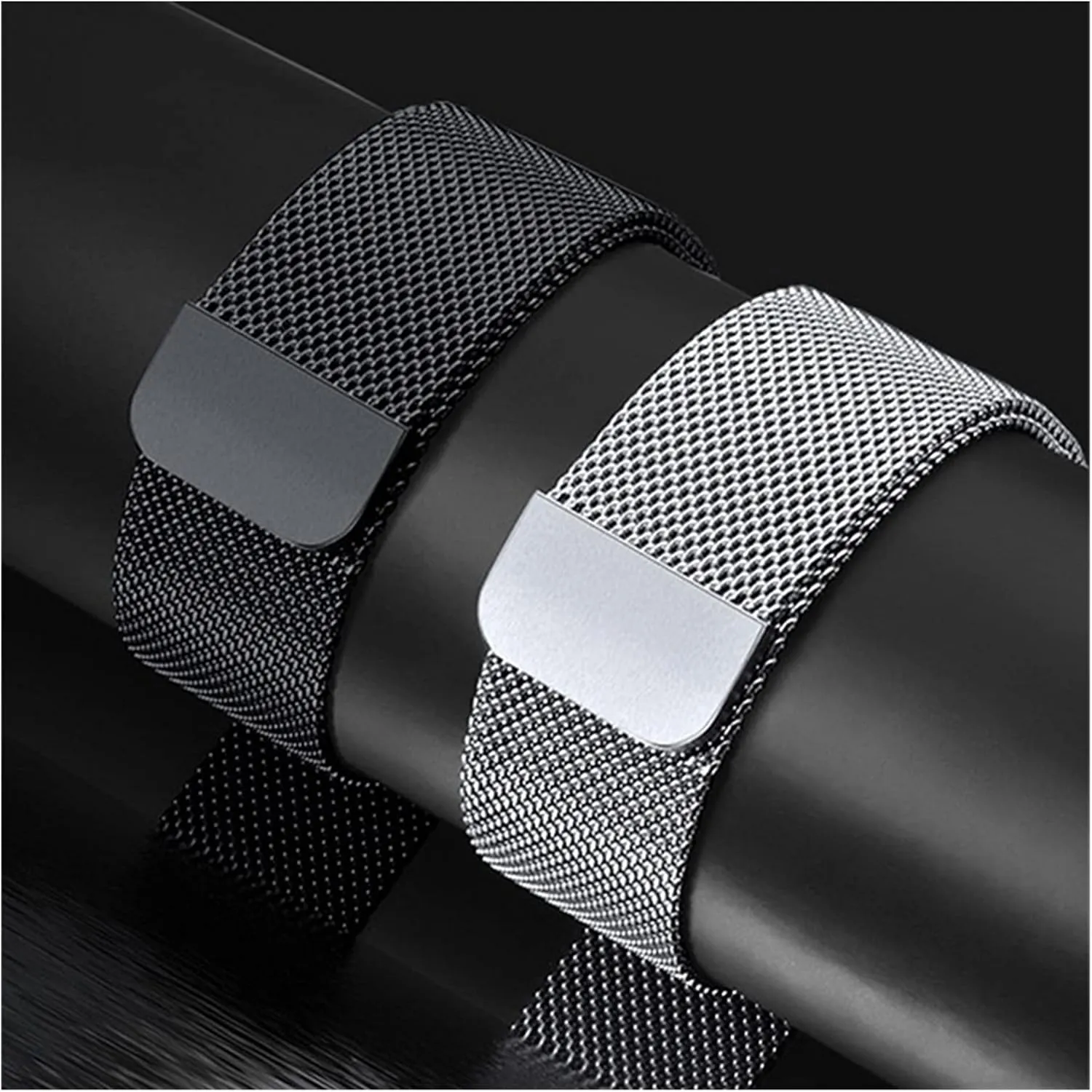 Silver Steel Strap Suitable for 20/22/24 mm Buckle Replacement Strap/20 mm/Silver
