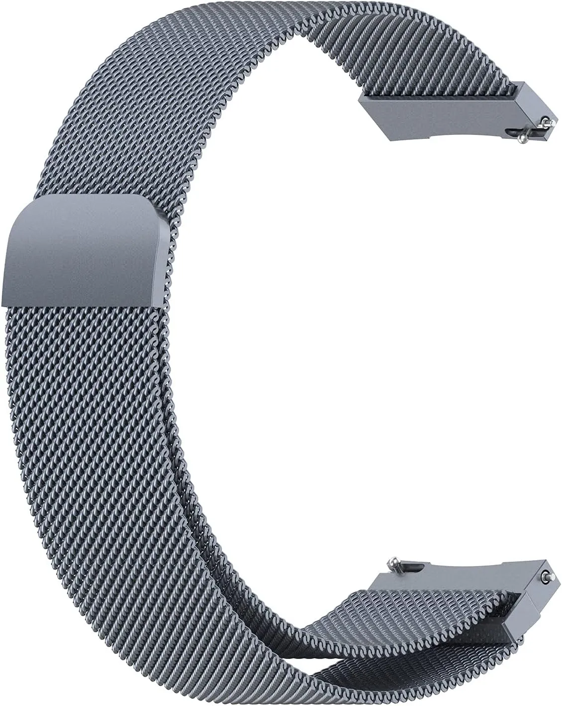 Silver Steel Strap Suitable for 20/22/24 mm Buckle Replacement Strap/20 mm/Silver