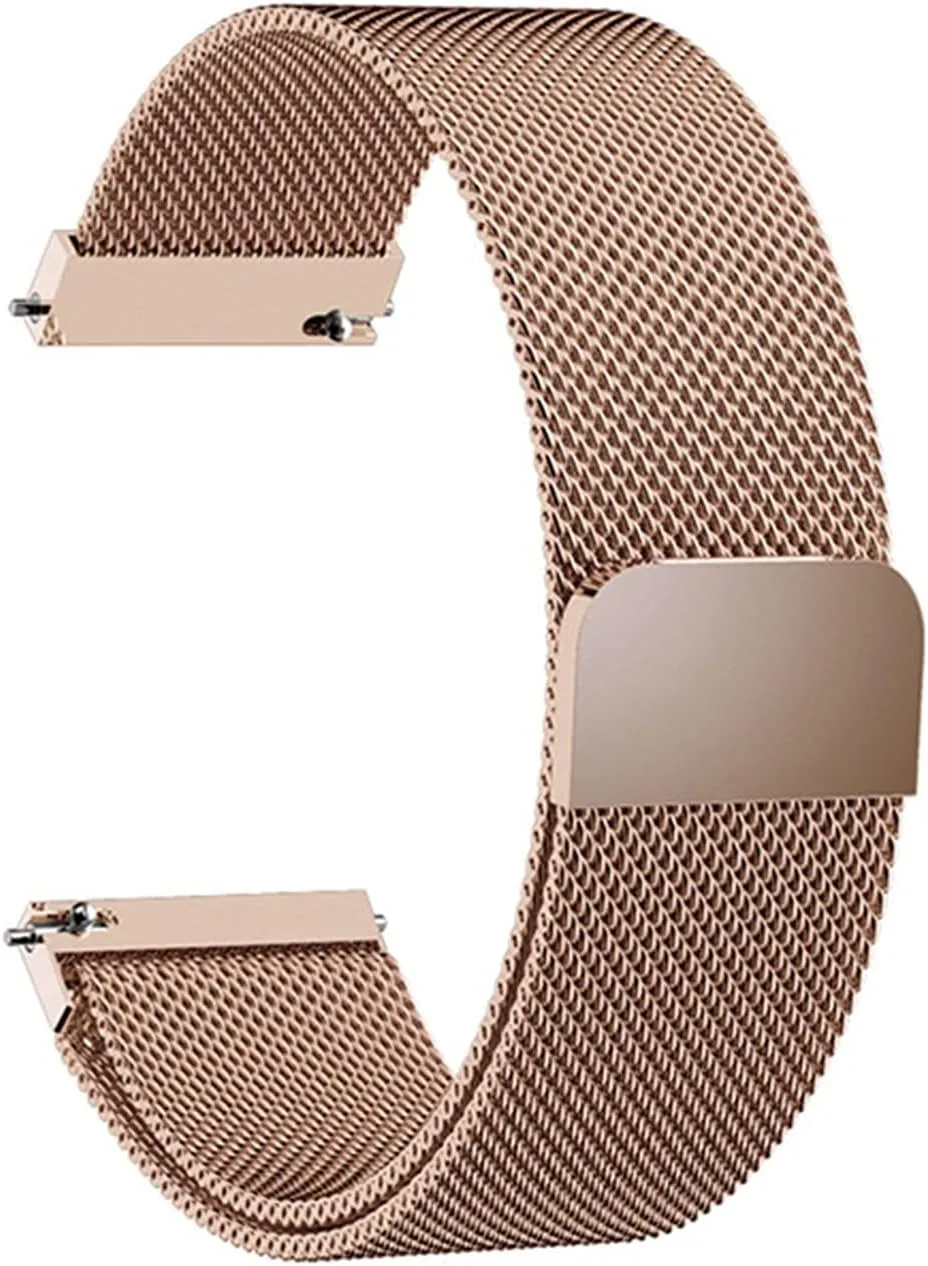 Silver Steel Strap Suitable for 20/22/24 mm Buckle Replacement Strap/20 mm/Silver