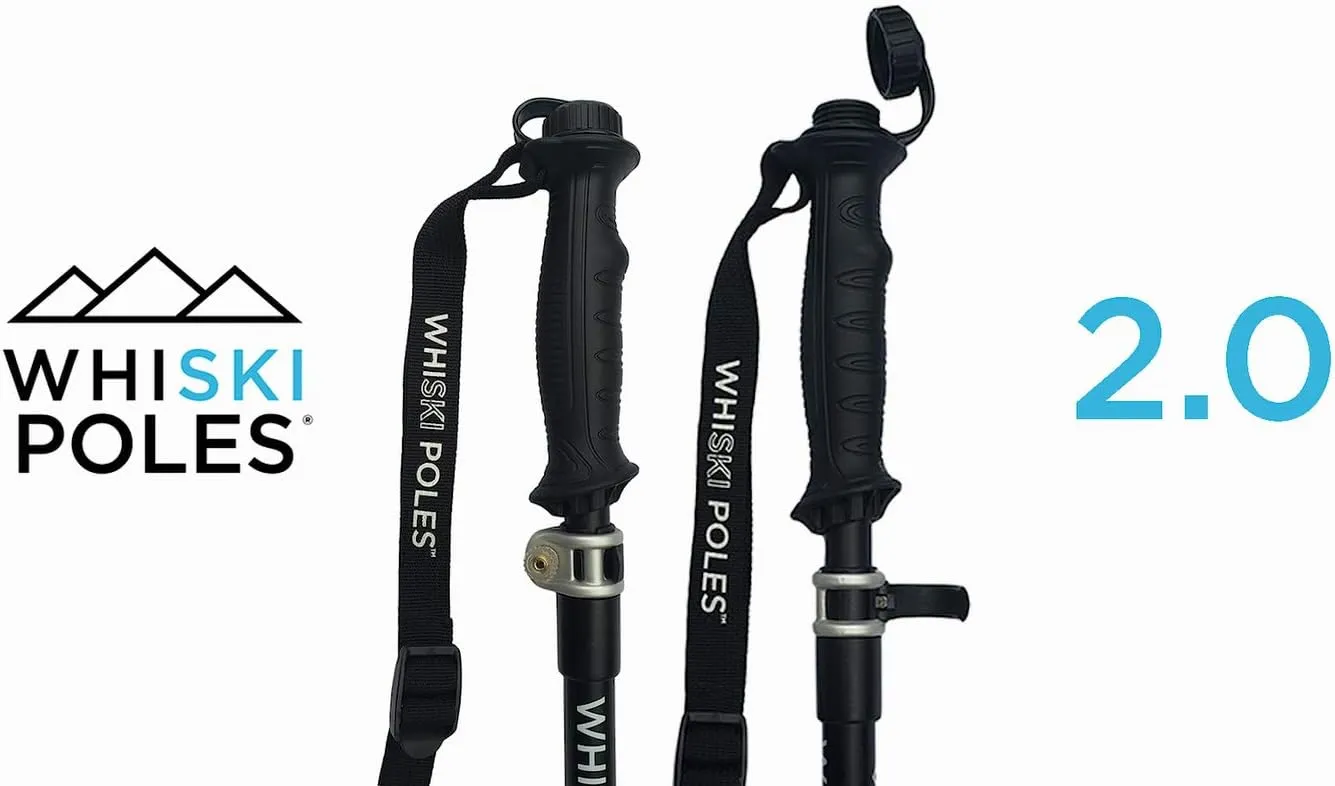 SKI Pole Flask 2.0 - Best Gift for Skiers - One Size Fits All w/Free Collapsible Funnel