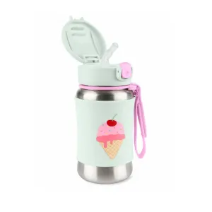 Skip Hop Spark Style Stainless Steel Straw Bottle - Ice Cream