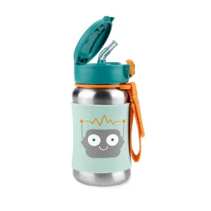Skip Hop Spark Style Stainless Steel Straw Bottle - Robot