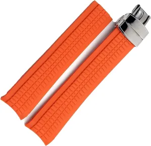 Soft Rubber Watch Band Aquanaut Fits For Patek Philippe Folding Buckle Watch Strap Silicone 5164A 5167A 5168A