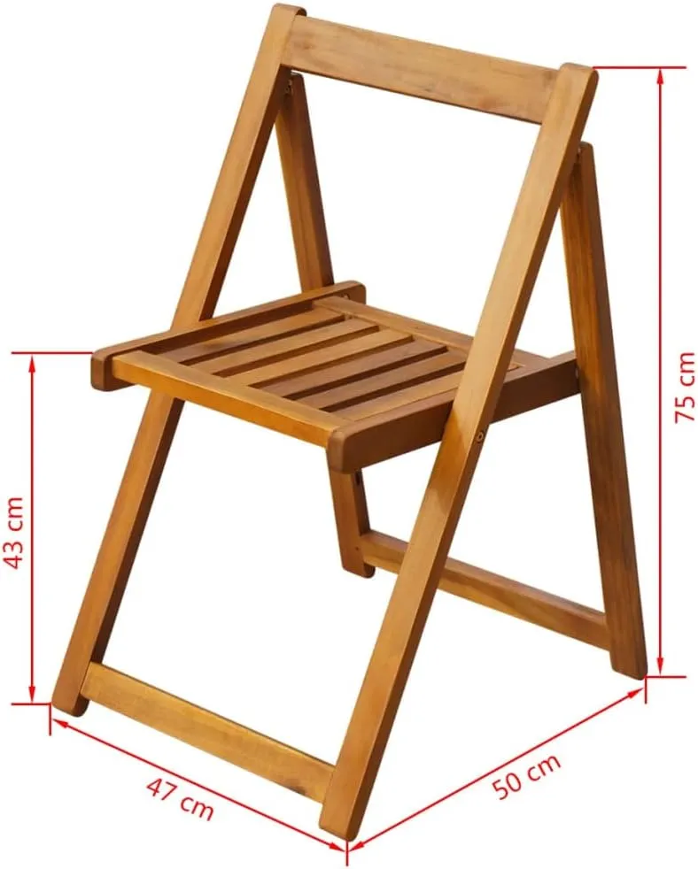 Solid Acacia Wood Folding Patio Chairs 2-Pack, Sturdy Outdoor Furniture for Poolside Camping Beach Dining, Weatherproof Wooden Lounge Chairs with Natural Oil Finish