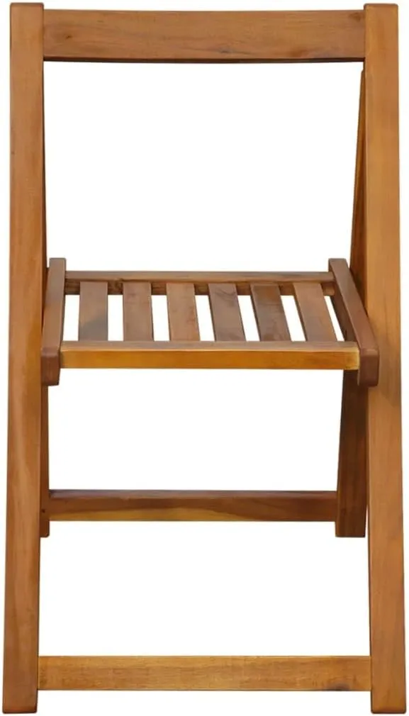 Solid Acacia Wood Folding Patio Chairs 2-Pack, Sturdy Outdoor Furniture for Poolside Camping Beach Dining, Weatherproof Wooden Lounge Chairs with Natural Oil Finish