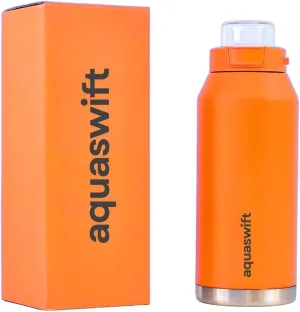 Speed 32oz Insulated Sports Water Bottle – Stainless Steel, Leak-Proof, Sweat-Free Design, Keeps Drinks Cold for 24 Hrs – Perfect for Gym, Hiking & Outdoors, Orange
