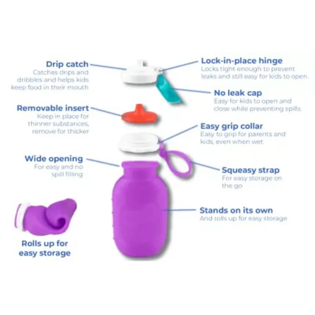 Squeasy Sport Silicone Reusable Collapsible Bottle 480ml