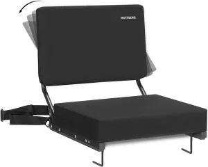 Stadium Seats for Bleachers with Back Support,Stadium Seating for Bleachers with Comfy Padded Active Foam Backs,Portable Folding Stadium Chair with Shoulder Strap,Bleacher Chairs with Back