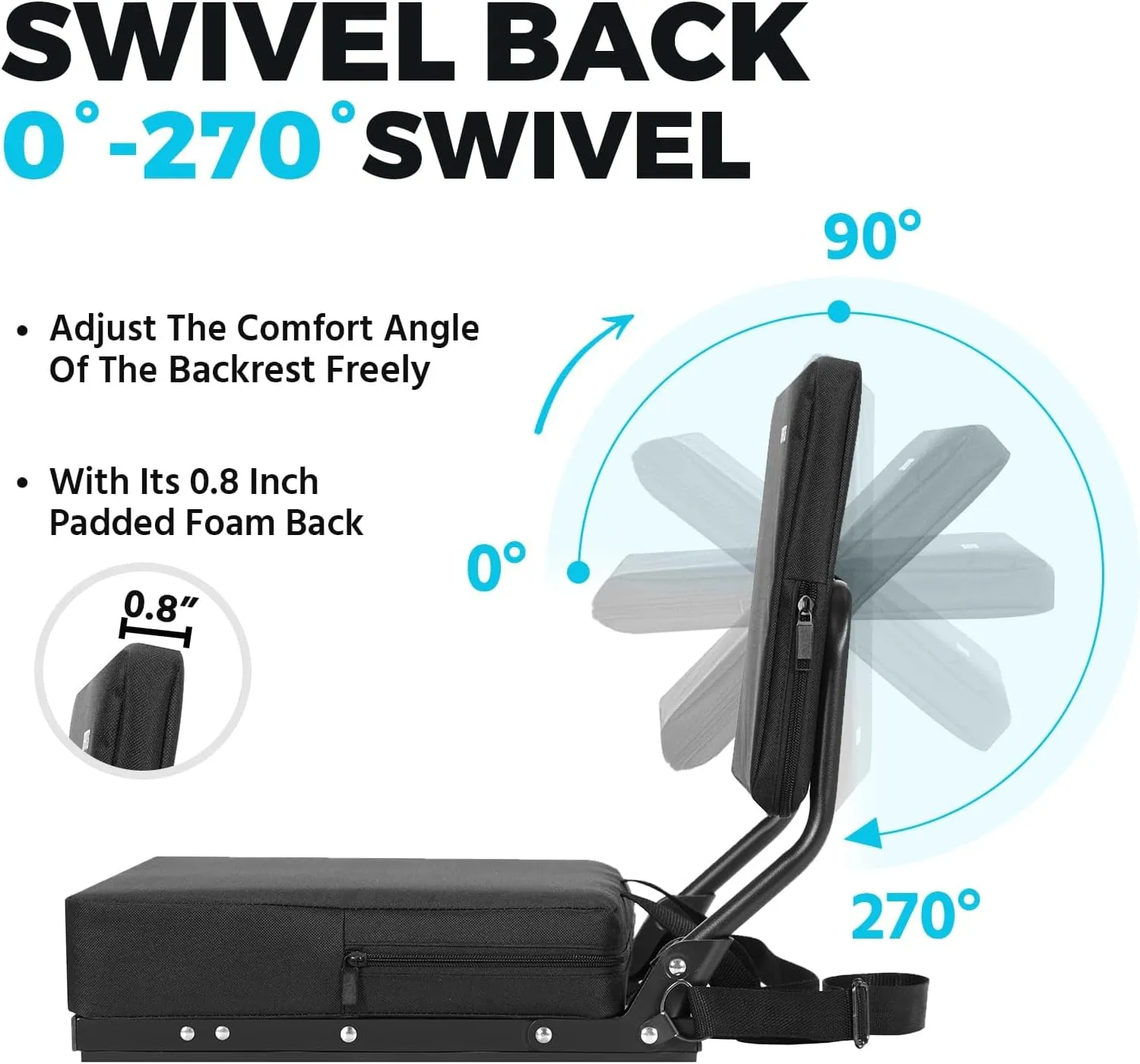 Stadium Seats for Bleachers with Back Support,Stadium Seating for Bleachers with Comfy Padded Active Foam Backs,Portable Folding Stadium Chair with Shoulder Strap,Bleacher Chairs with Back