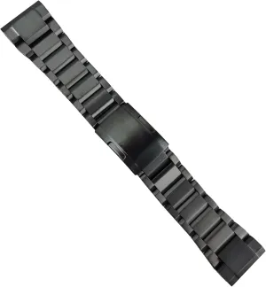 Stainless Steel Band for Garmin,26mm Quick Release Metal Bracelet Strap with Tortoise Buckle,for Garmin Fenix 7X/6X Pro/5X/5X Plus/3/3HR Smartwatch (Black)