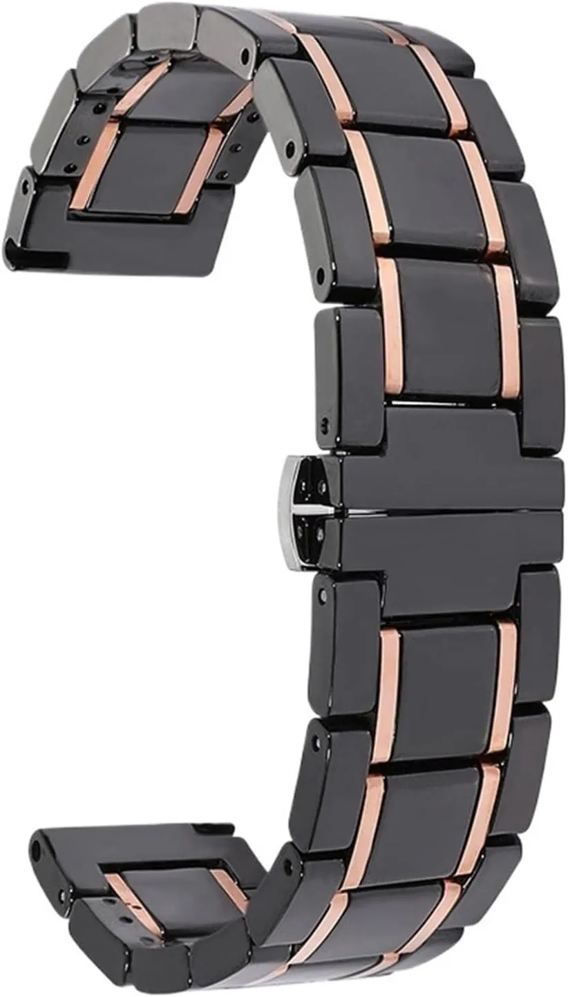 Stainless Steel Ceramic Watch Band 20mm22mm Quick Release Mens Womens Universal Watch Accessories
