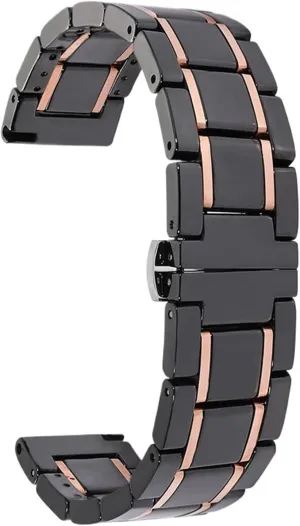 Stainless Steel Ceramic Watch Band 20mm22mm Quick Release Mens Womens Universal Watch Accessories