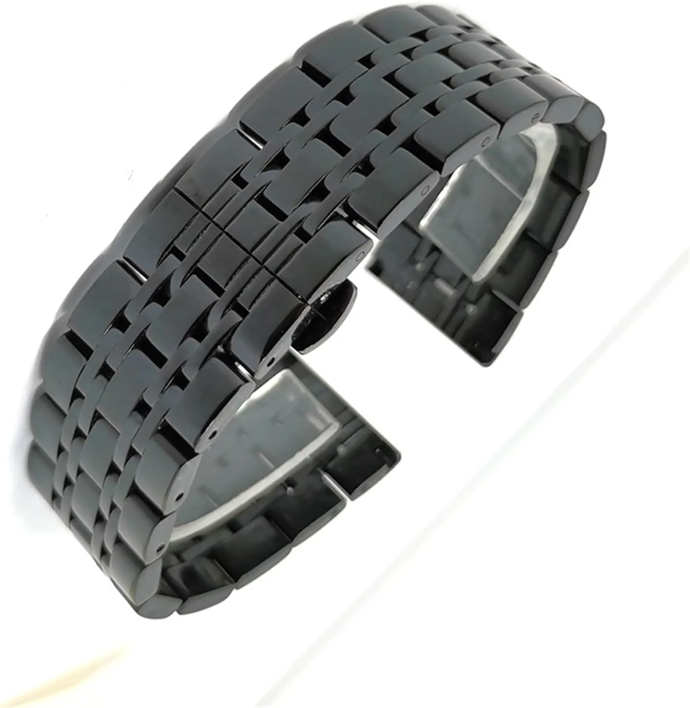 Stainless Steel Metal Watch With Folding Buckle Universal Wristband