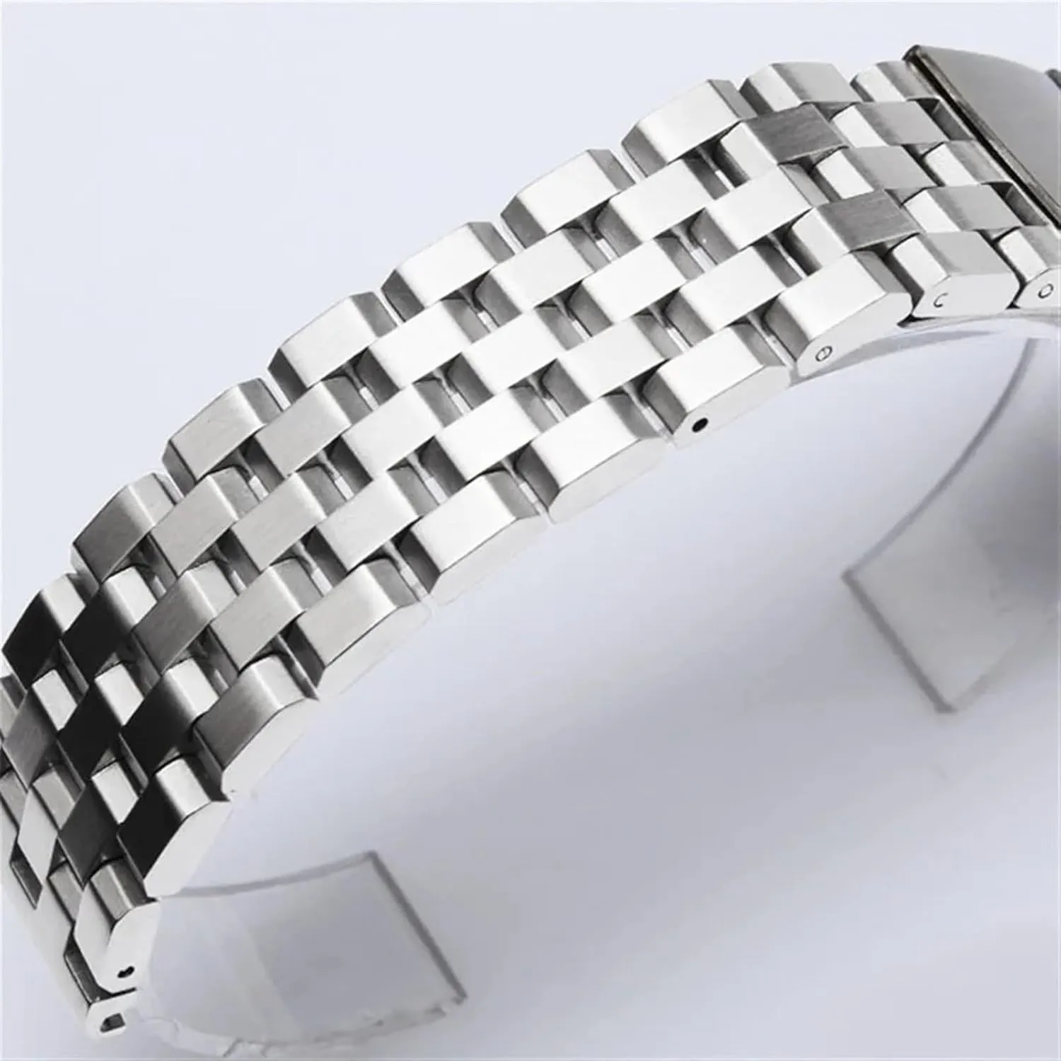 Stainless Steel Watch Band 18mm 20mm 22mm 24mm 26mm Stainless Steel Watch Band Silver Black Metal Watch Strap Women Men Wrist Bracelet