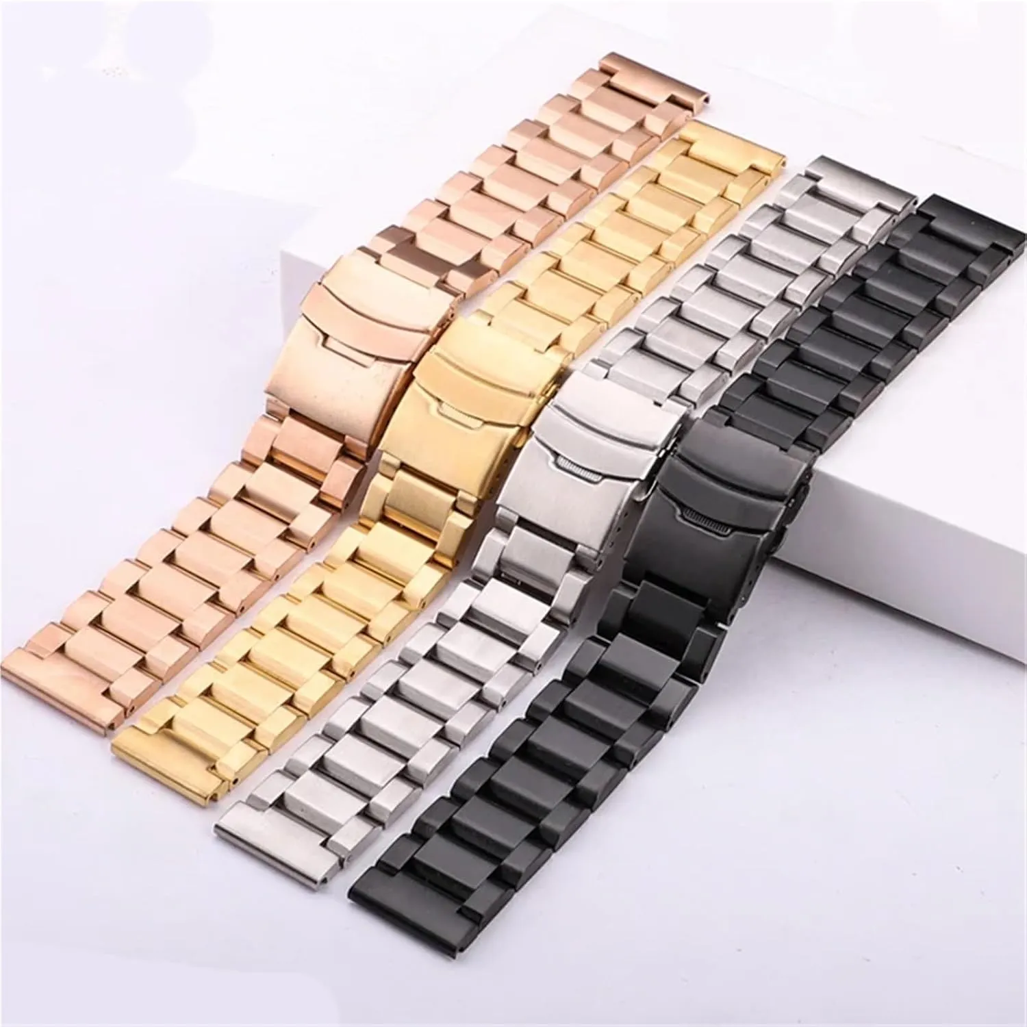 Stainless Steel Watch Strap 20mm 22mm Bracelet Solid Metal Watch Bands Watch Accessories Universal