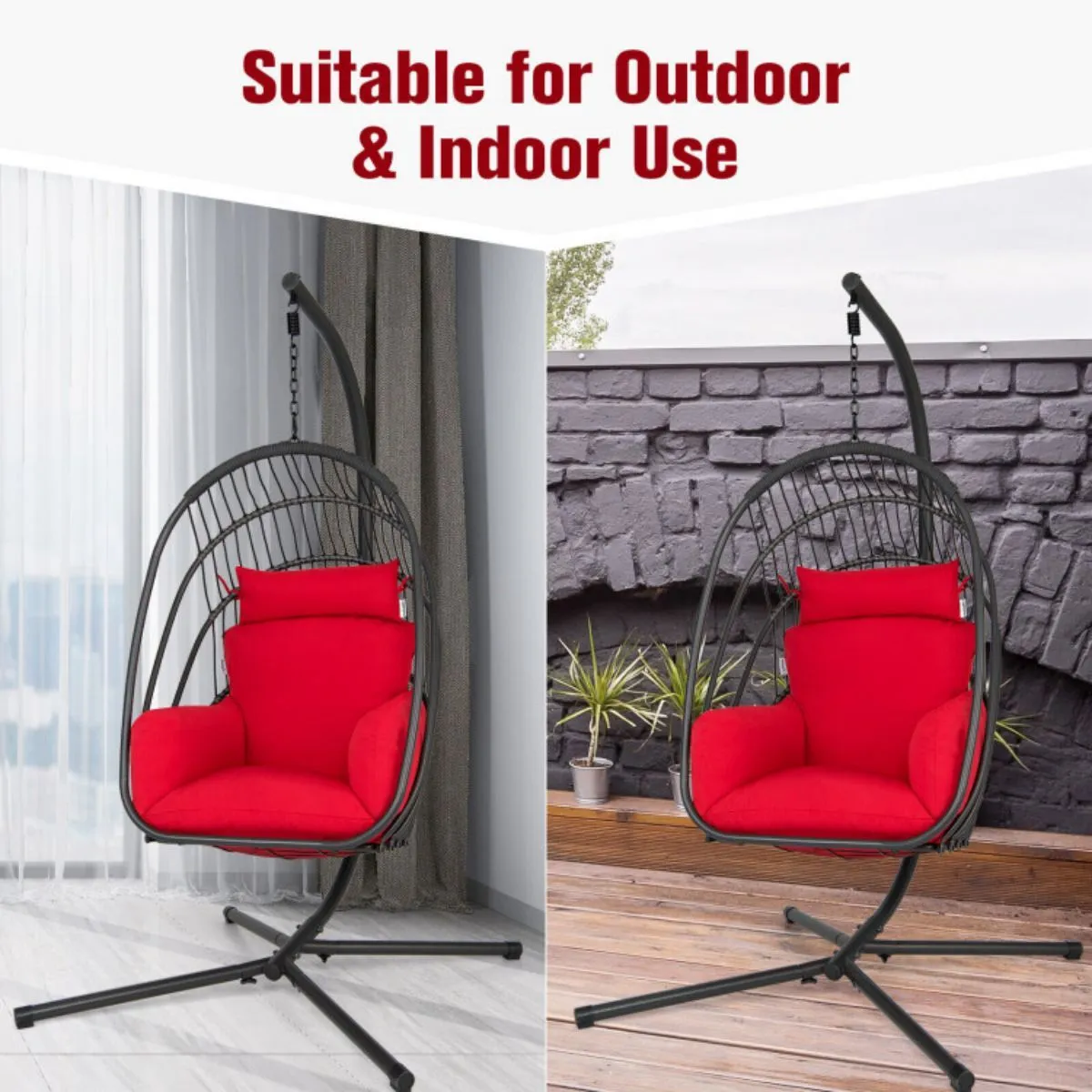 Stand Bulk discount Pillow Egg Hanging Chair Soft Cushion with Folding Rapid support Swing Hammock