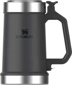 Stanley Classic Bottle Opener Beer Stein 24 oz | Flip Up Lid and Heavy Duty Handle with Built In Bottle Opener | Insulated Stainless Steel Beer Mug | BPA-Free | Hammertone Green