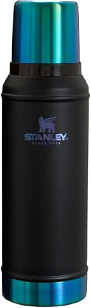 Stanley Classic Legendary Vacuum Bottle 2.0 qt | Wide Mouth with Leakproof Cup Lid | Keep Drinks Hot or Cold | Packable for Travel | Insulated Stainless Steel Thermos | BPA-Free | Black Chroma