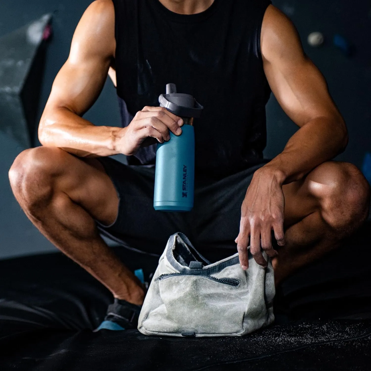 Stanley IceFlow Flip Straw Water Bottle 22 oz | Built-In Straw for Travel and Sports | Lightweight and Leak Resistant | Insulated Stainless Steel | BPA-Free | Aloe