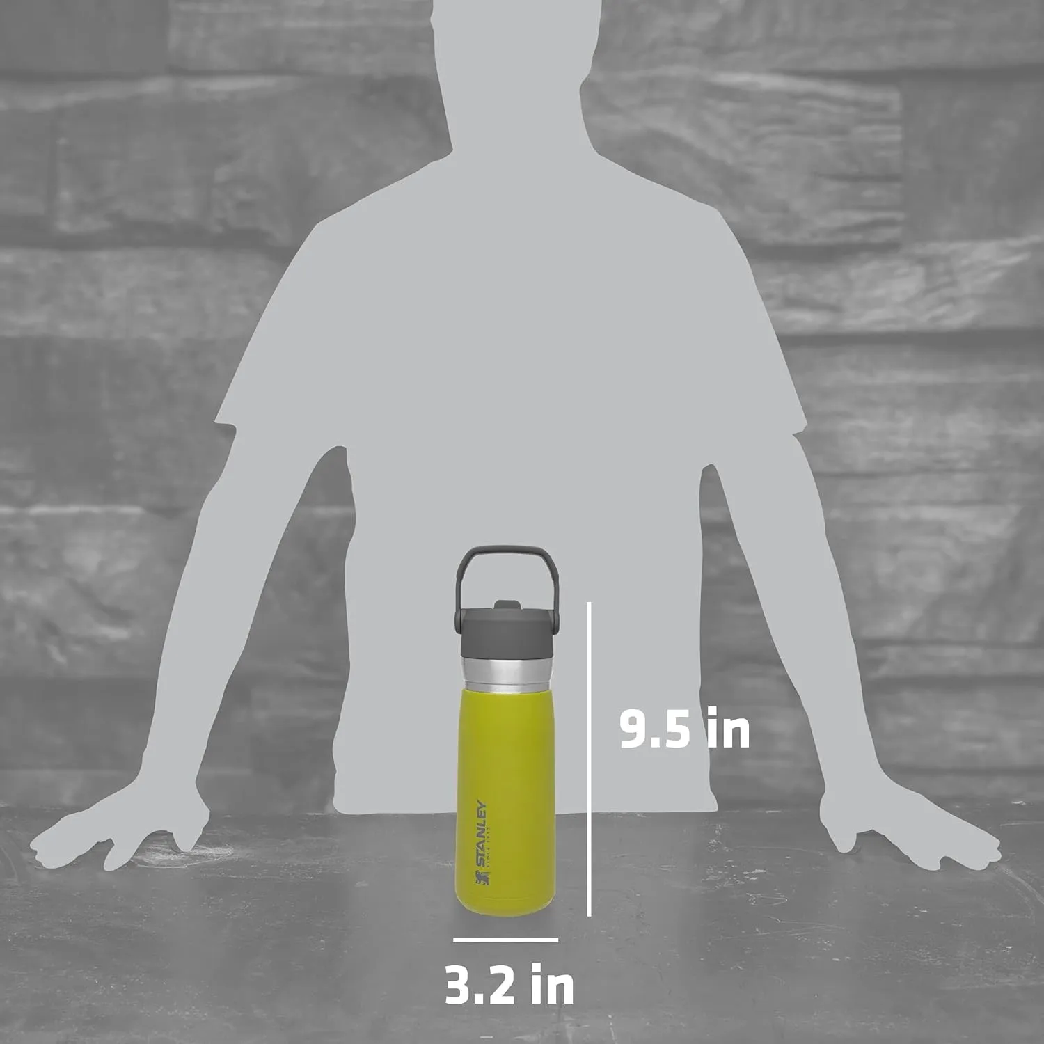 Stanley IceFlow Flip Straw Water Bottle 22 oz | Built-In Straw for Travel and Sports | Lightweight and Leak Resistant | Insulated Stainless Steel | BPA-Free | Aloe