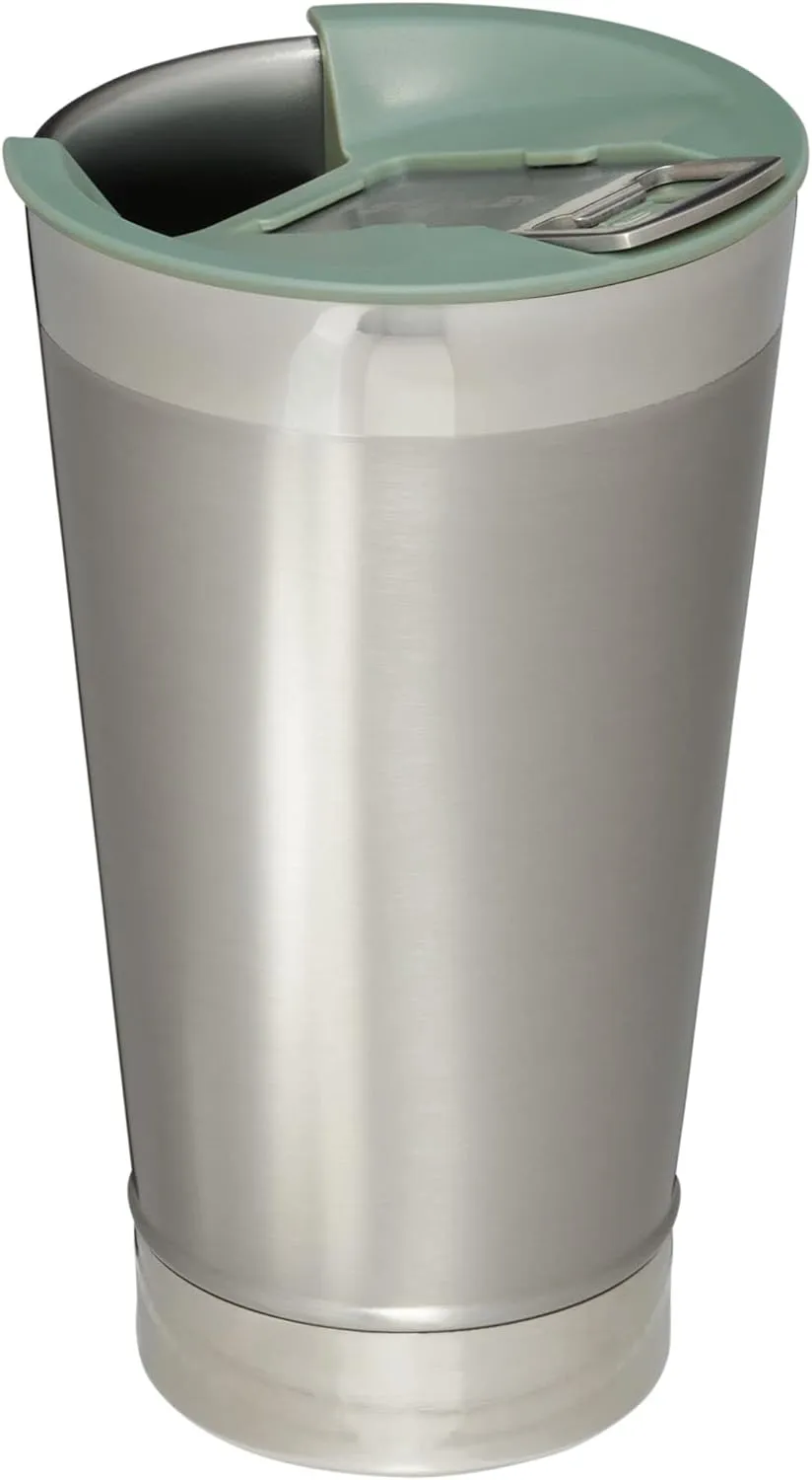 Stanley Stay-Chill Beer Pint 16 oz | Wide Mouth Lid | Built-in Bottle Opener | Beer Tumbler Cup | Insulated Stainless Steel Pint Glass | BPA-Free | Stainless Steel