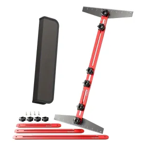 Step Tread Gauge, Adjustable Stair Measuring Tool, Multifunctional Folding Shelf Layout Device| Aluminum Alloy Flooring Template, Precision M Easurement Accessories for Home Renovation