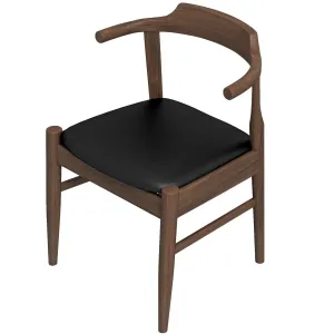 Sterling Dining Chair Black Leather Set of 2