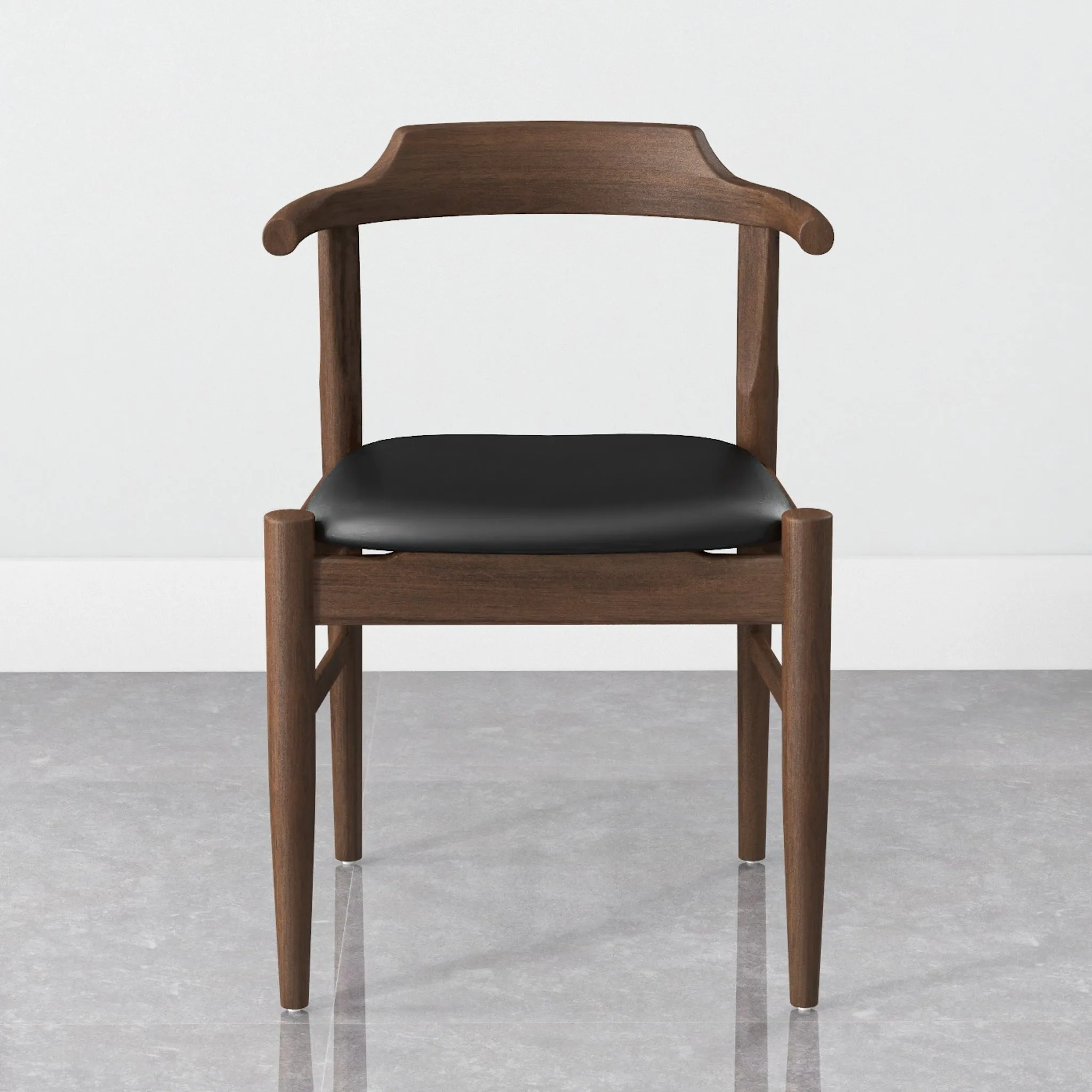Sterling Dining Chair Black Leather Set of 2