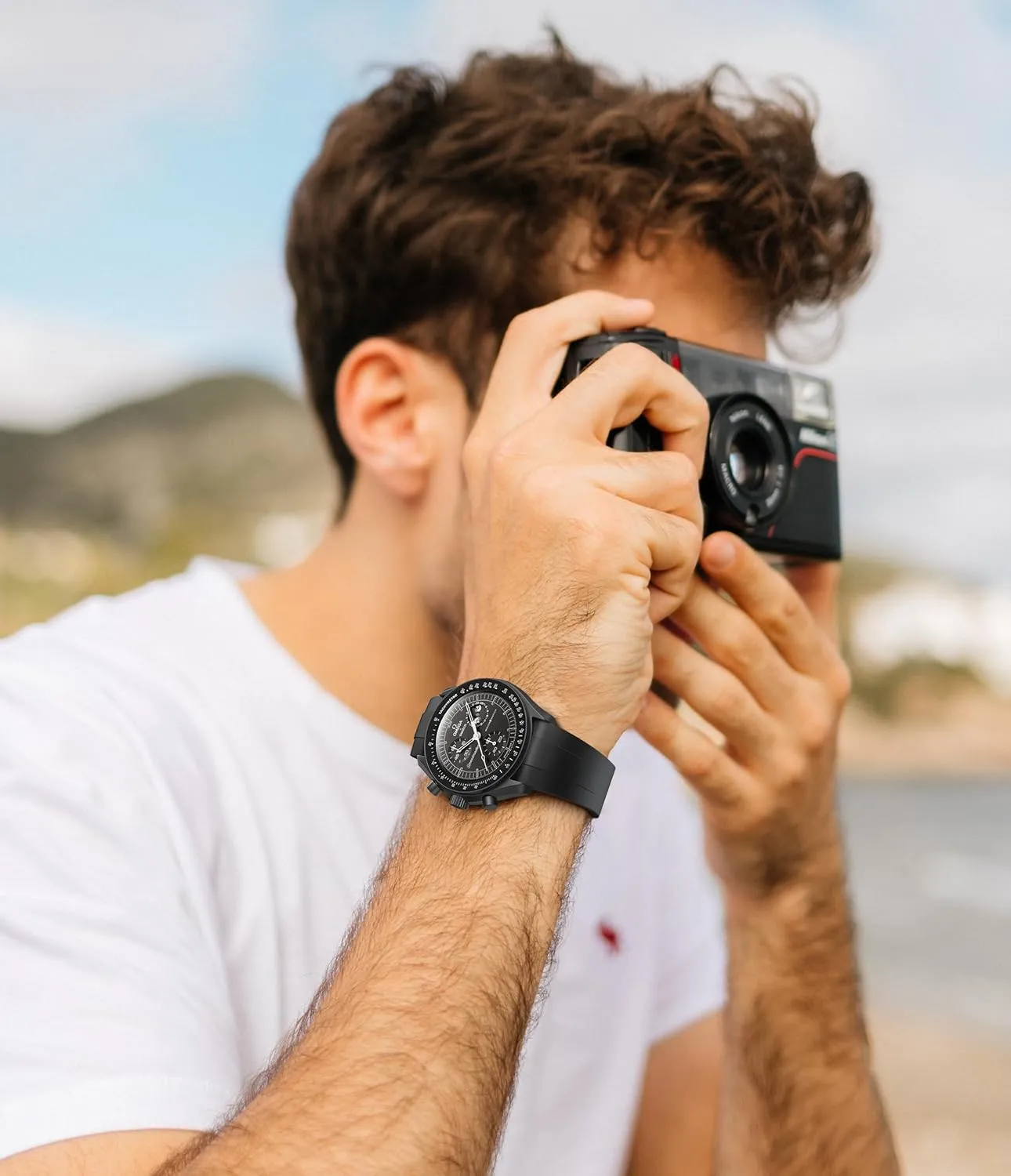 Strap for Moonswatch Watch,Cut to Size No Gap Silicone Strap for Omega X Swatch Speedmaster Moonswatch Watch 20mm,Soft Curved Replacement Strap for Swatch Omega Men Women