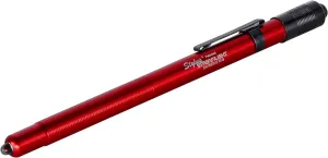 Streamlight 65035 Stylus 11-Lumen White LED Pen Light with 3 AAAA Alkaline Batteries, Red