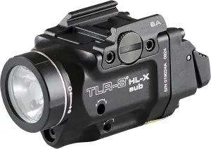 Streamlight 69469 TLR-8 HL-X sub USB 1000-Lumen Weapon Rail-Mounted Rechargeable Tactical Flashlight with Integrated Red Aiming Laser for Springfield Armory Hellcat Only, Black