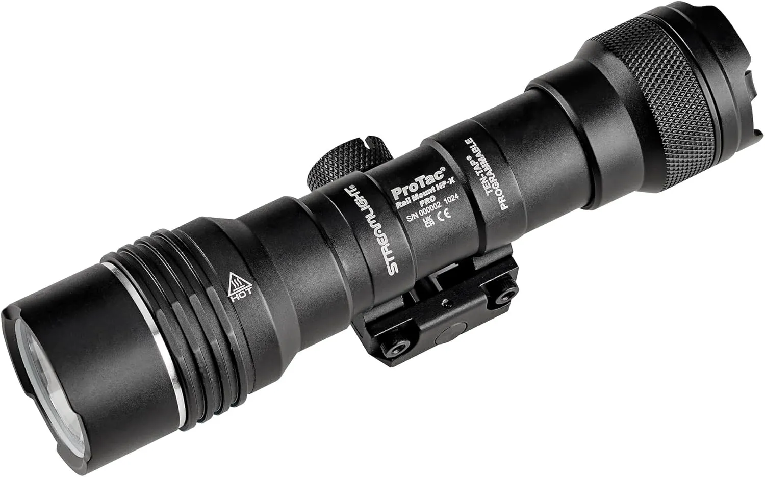 Streamlight 89016 ProTac Rail-Mount HP-X Pro USB System 800-Lumen 105000-Candela Rechargeable Tactical Flashlight with JackCap Tail Switch, M-LOK Mount, Pressure Switch, and Battery, Black