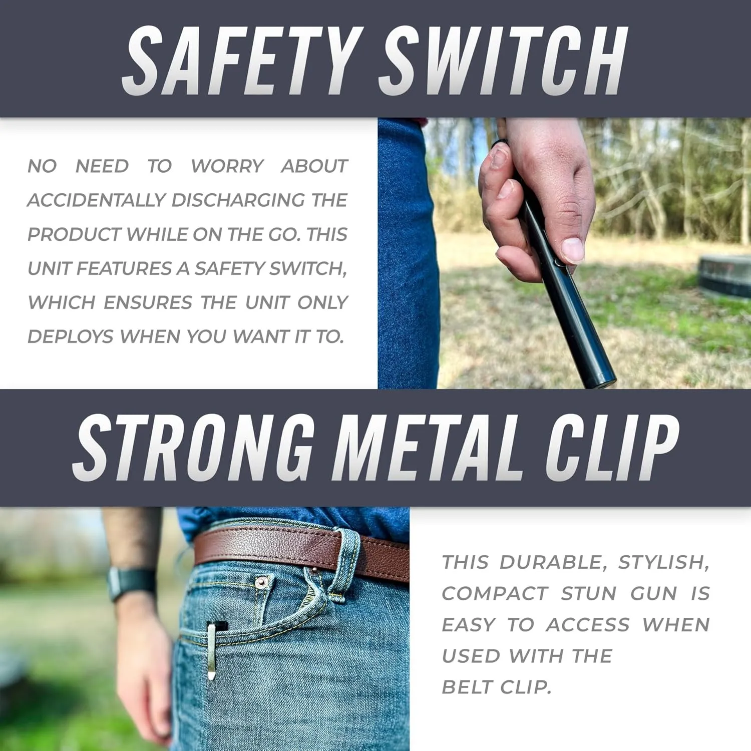 Streetwise Pain Pen 25,000,000 Stun Gun for Self Defense - Tactical Stun Pen for Women and Men, USB Rechargeable, Battery Indicator, Durable Clip, Compact and Concealable for Protection