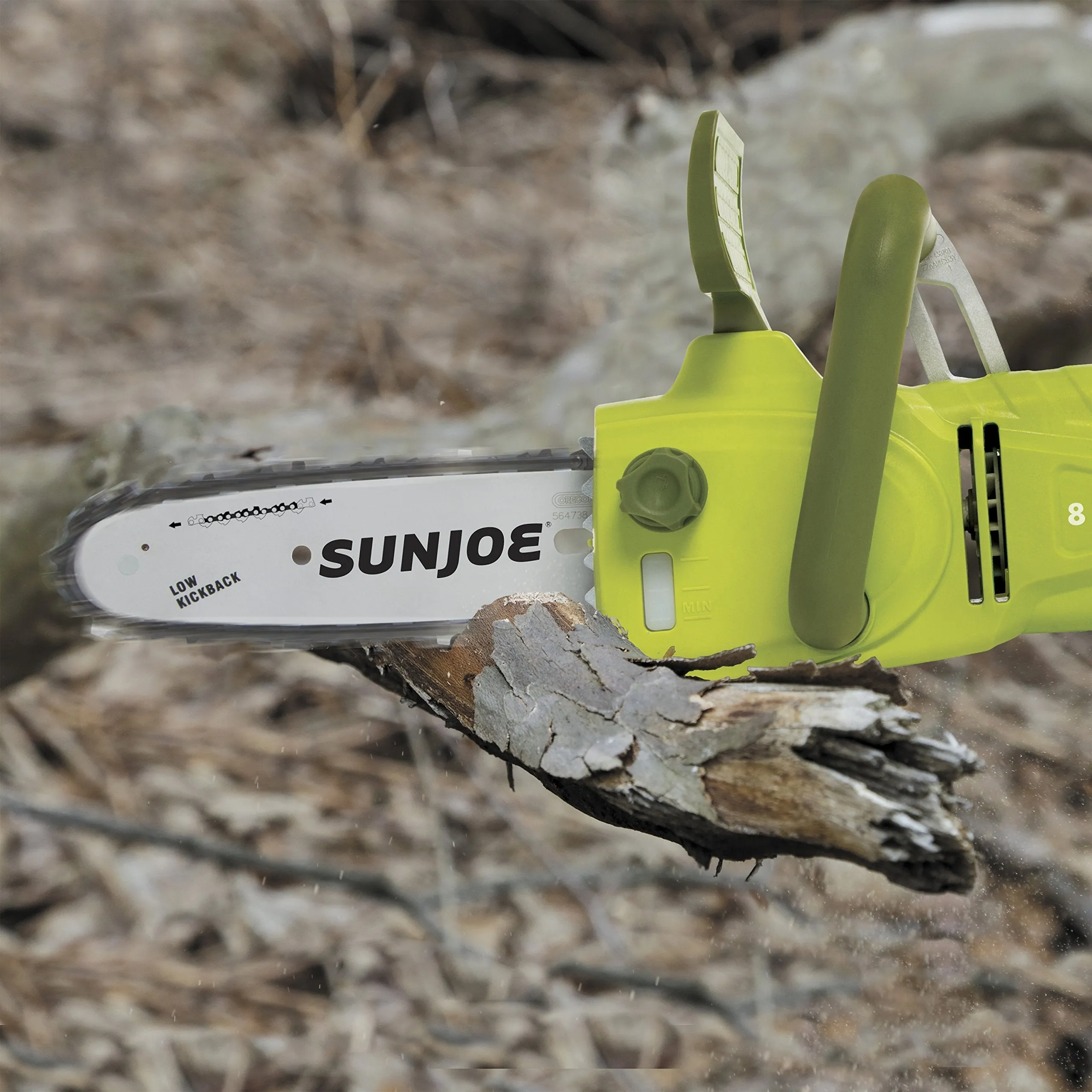 Sun Joe SWJ806E 8-Inch 8.0 Amp 2-in-1 Convertible Pole Chain Saw, Green