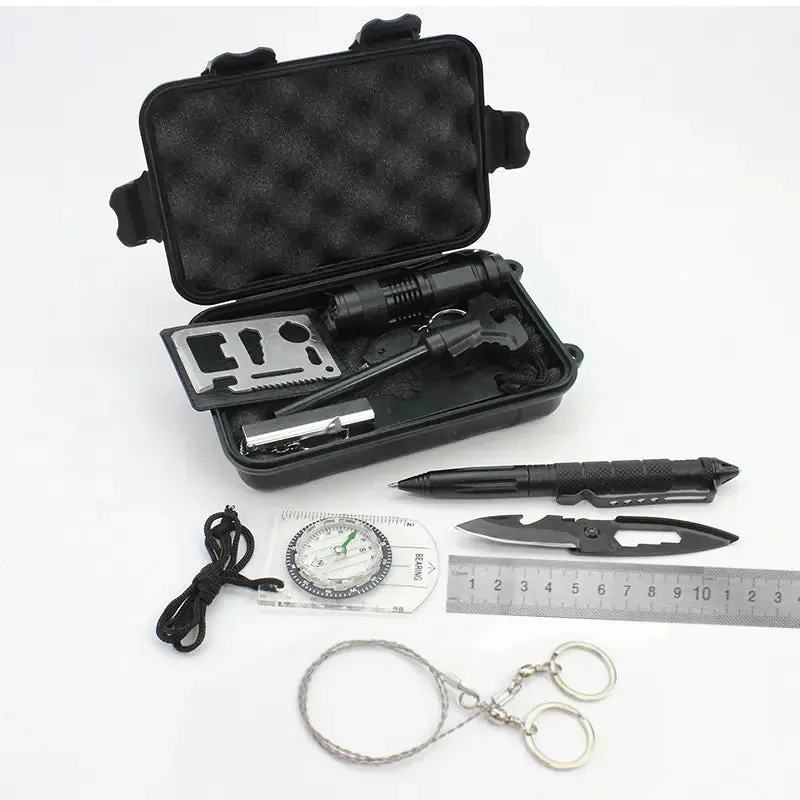 Survival Tool Set for Outdoor Emergency and Travel