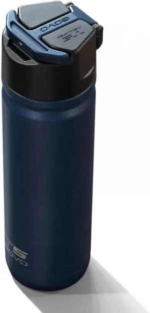 T5 Bottle, Vacuum Insulated, Magnetic Handle, Stainless Steel with Surround Insulated Lid (Navy/Navy, 24 oz)