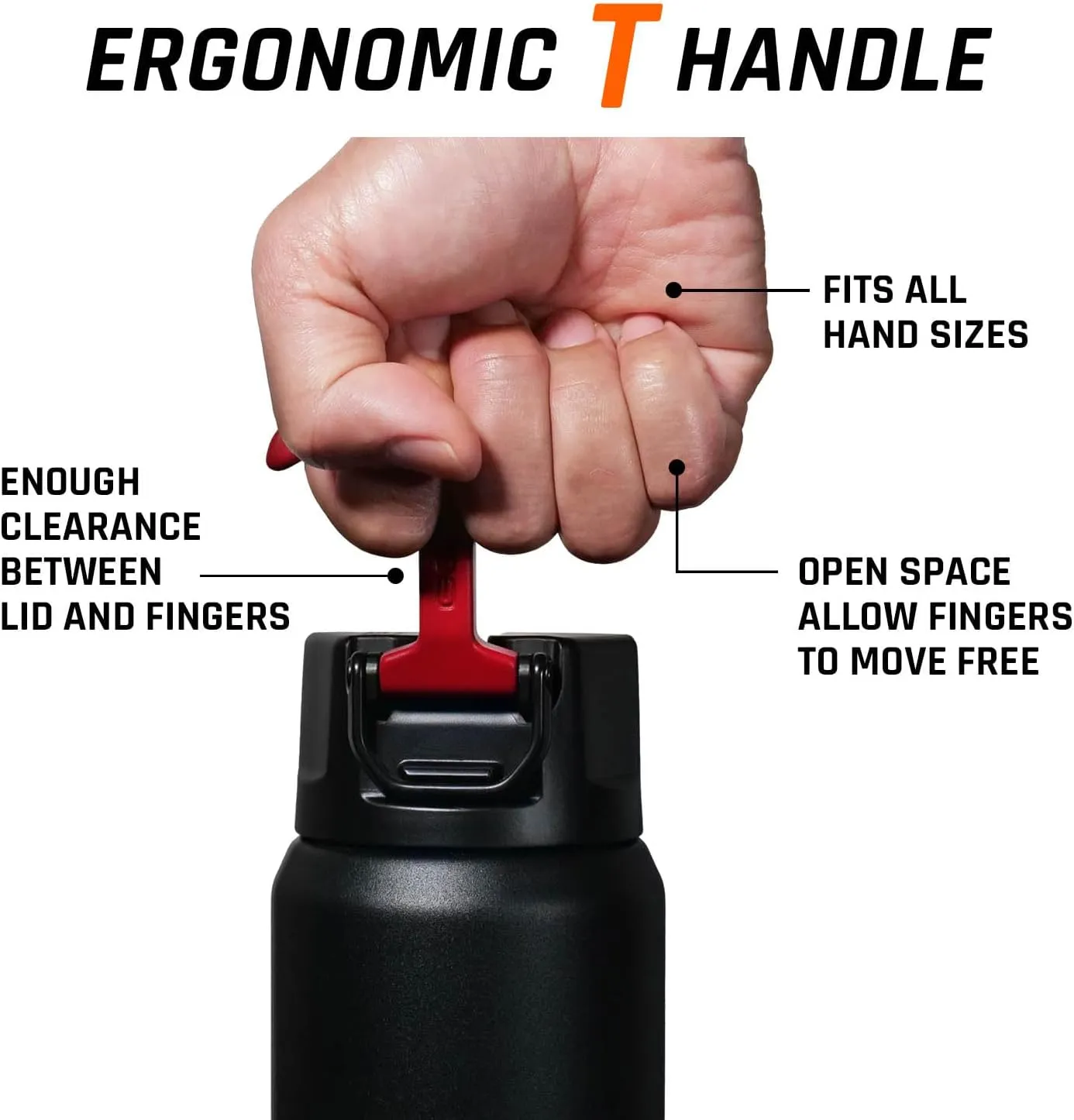 T5 Bottle, Vacuum Insulated, Magnetic Handle, Stainless Steel with Surround Insulated Lid (Navy/Navy, 24 oz)
