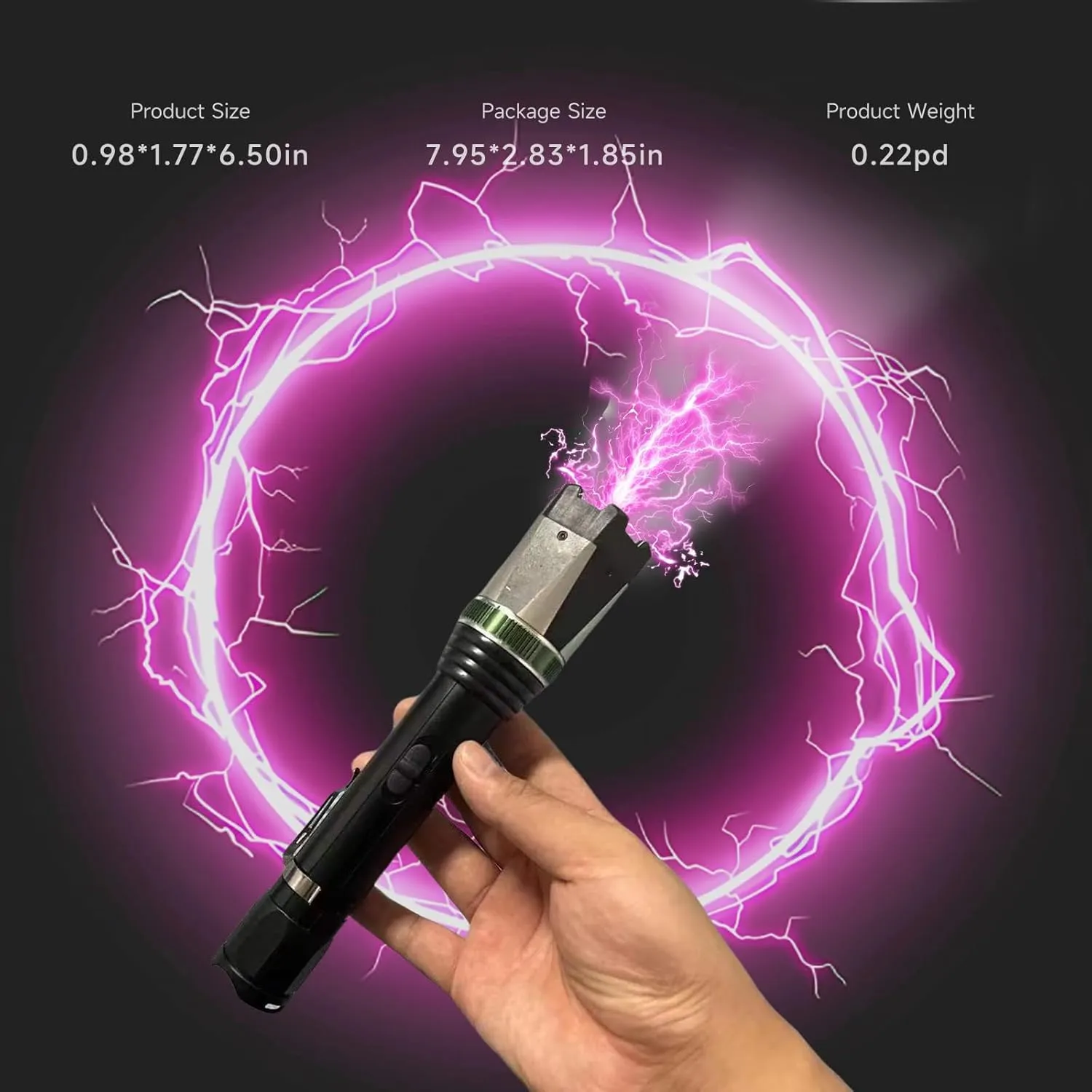T6610 Stun Gun Ultrapowerful Rechargeable for Men Women for Car & Self Defense Tactical Flashlight for Person Safety(Green)