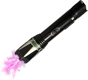T6610 Stun Gun Ultrapowerful Rechargeable for Men Women for Car & Self Defense Tactical Flashlight for Person Safety(Green)