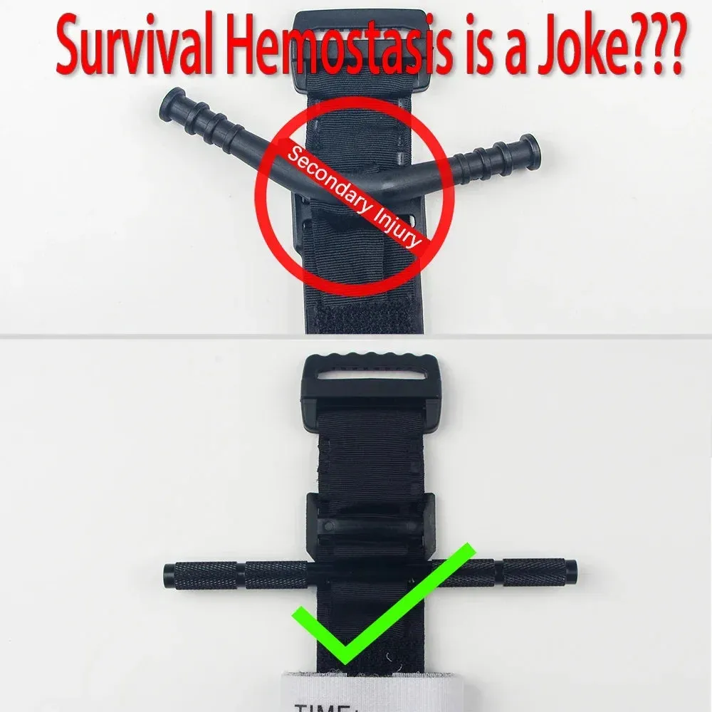 Tactical Aluminium Rod Tourniquet – One-Handed Operation for Emergency & Survival