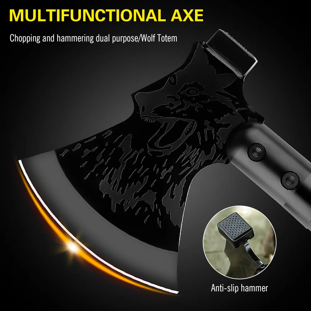 Tactical Axe Foldable Survival Camping Axe Multi Tool Kit