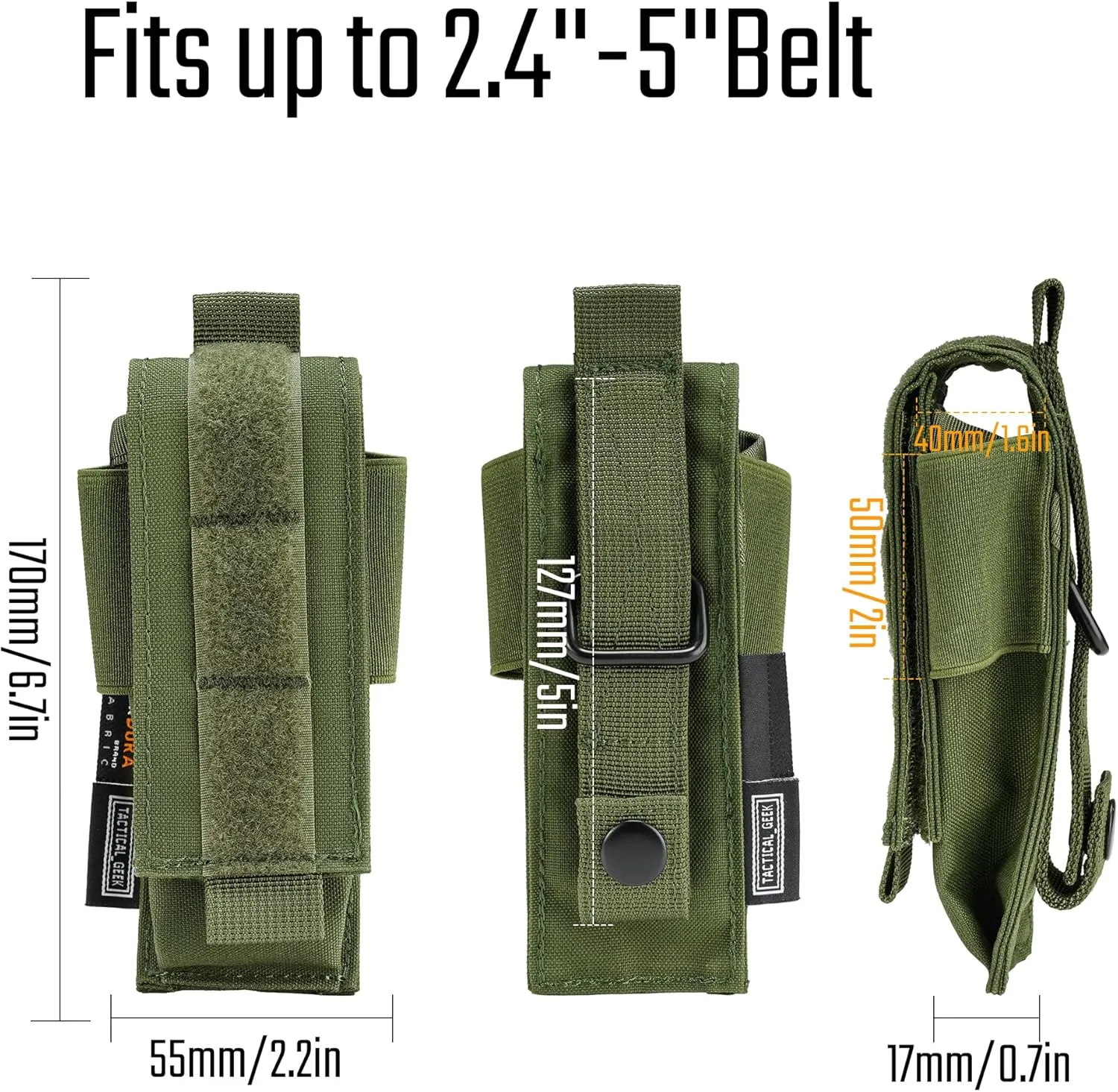 TACTICAL GEEK EXT8 EDC Belt Organizer, Molle Multitool Sheath, EDC Pocket Organizer for, Small Tool Organizer Pouch Accessories for Daily Carry