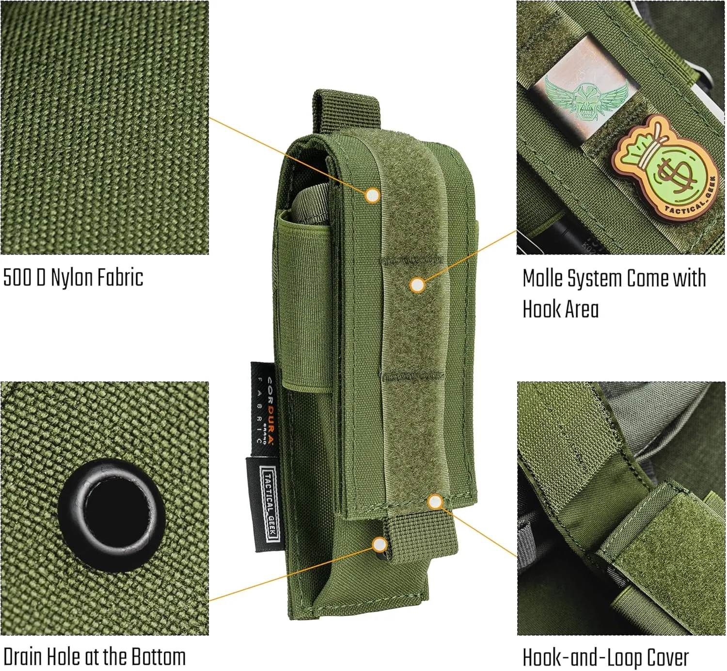 TACTICAL GEEK EXT8 EDC Belt Organizer, Molle Multitool Sheath, EDC Pocket Organizer for, Small Tool Organizer Pouch Accessories for Daily Carry