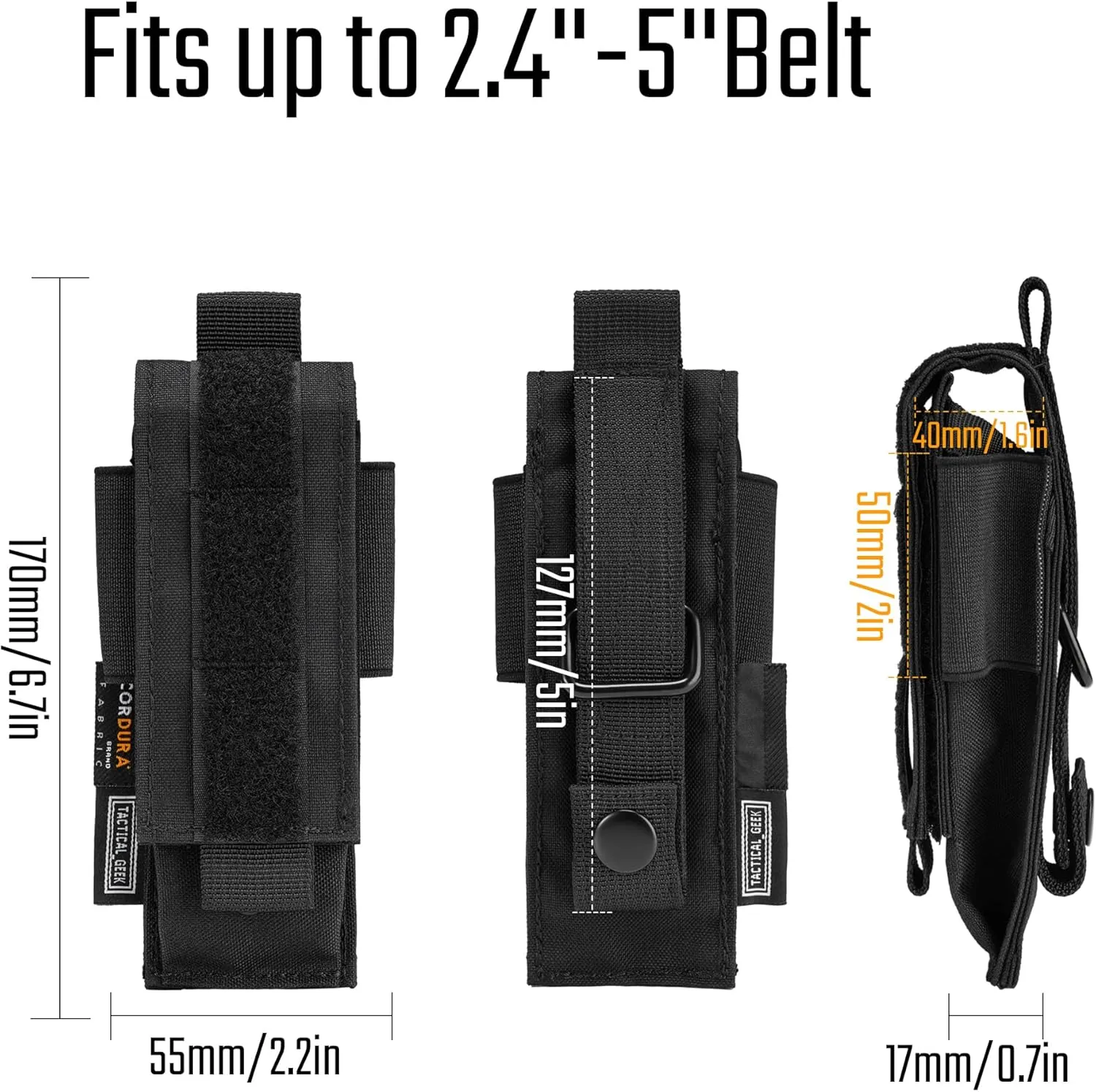 TACTICAL GEEK EXT8 EDC Belt Organizer, Molle Multitool Sheath, EDC Pocket Organizer for, Small Tool Organizer Pouch Accessories for Daily Carry