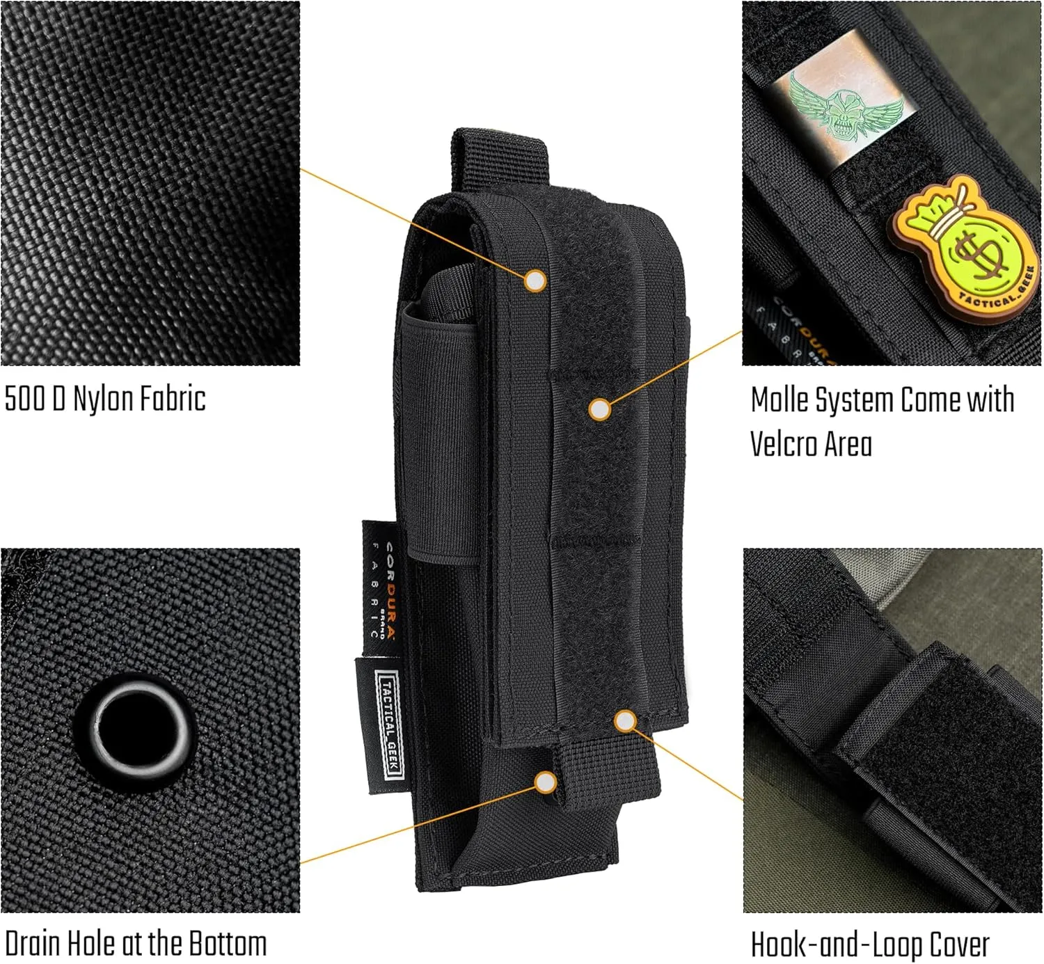 TACTICAL GEEK EXT8 EDC Belt Organizer, Molle Multitool Sheath, EDC Pocket Organizer for, Small Tool Organizer Pouch Accessories for Daily Carry